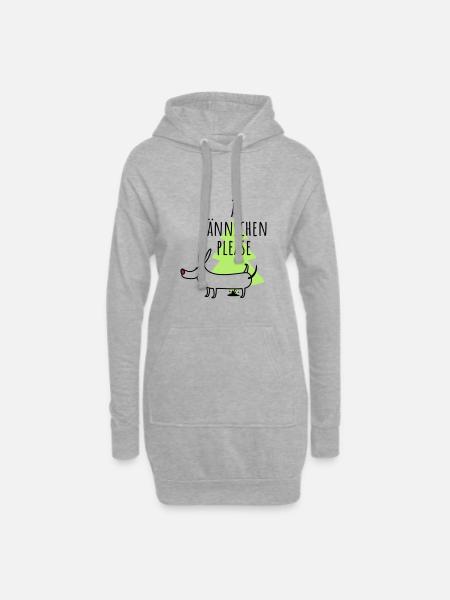 Lumpi - Ä-Tännschen-Please - Sweat-shirt à capuche long Femme - gris chiné