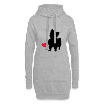 Yorkshire Terrier - Hoodie Dress - heather grey - Front