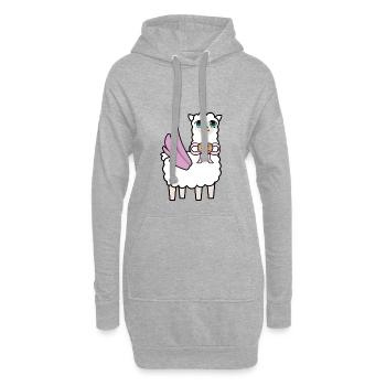T-Shirt Sailor Moon Alpaka Lama - Hoodie-Kleid - Grau meliert - Vorne