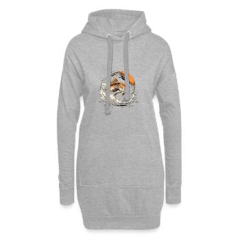 Édition Pêcheur - Sweat-shirt à capuche long Femme - gris chiné - Devant