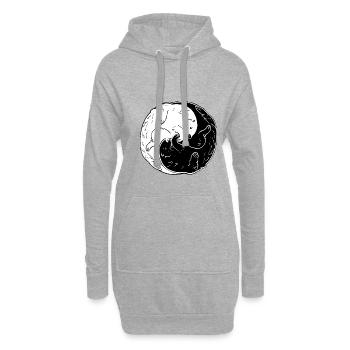 Otter Ying Yang Symbol - Hoodie-Kleid - Grau meliert - Vorne