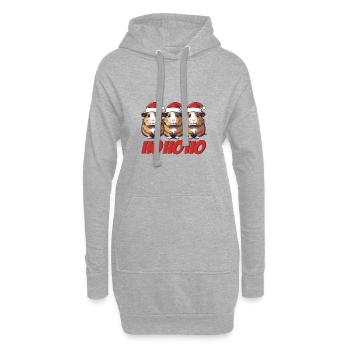 Cochon d’Inde Saint-Nicolas - Sweat-shirt à capuche long Femme - gris chiné - Devant