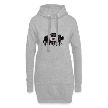 #nurselife.png.png - Hoodie Dress - heather grey - Front
