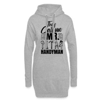 Man Nennt Mich Mr Heimwerker Handwerk Heimwerken - Hoodie-Kleid - Grau meliert - Vorne
