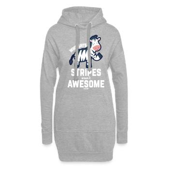 Zebra Afrika Safari Kinder - Hoodie-Kleid - Grau meliert - Vorne