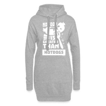 Hot Dog Grilling Food Truck Restauration rapide - Sweat-shirt à capuche long Femme - gris chiné - Devant