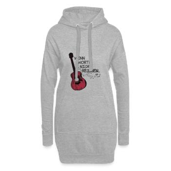 Wenn Worte nicht reichen Musik mit der Gitarre - Hoodie-Kleid - Grau meliert - Vorne