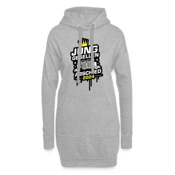 Junggesellen Abschied 2024 - Hoodie-Kleid - Grau meliert - Vorne