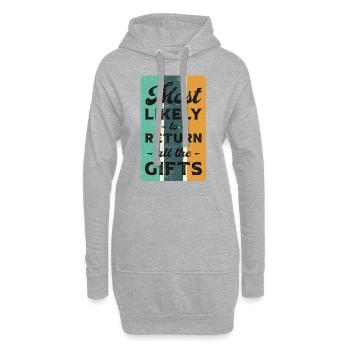 Most likely to return all the gifts. - Hoodie Dress - heather grey - Front