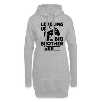 Mise à niveau vers Big Brother - Brother - Sweat-shirt à capuche long Femme - gris chiné - Devant