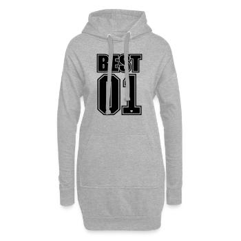 Beste Freunde für immer / Freunde Geschenk 1 - Hoodie-Kleid - Grau meliert - Vorne