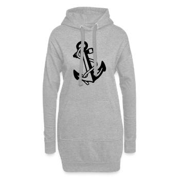Anker - Hoodie-Kleid - Grau meliert - Vorne