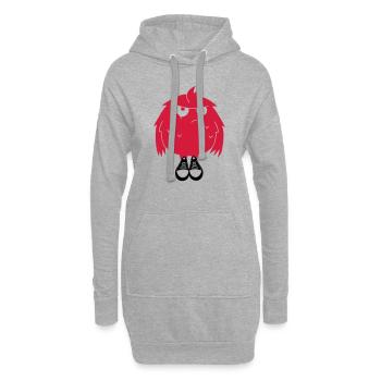 Bad monstre - Sweat-shirt à capuche long Femme - gris chiné - Devant