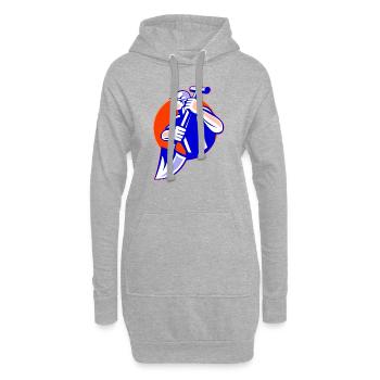 The builder - Hoodie Dress - heather grey - Front