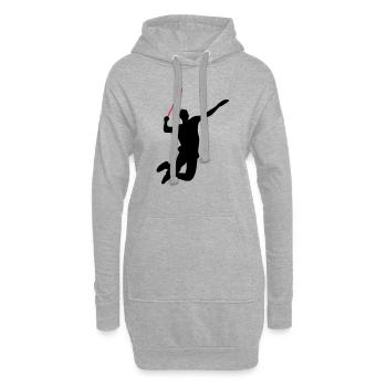 badminton - Hoodie-Kleid - Grau meliert - Vorne