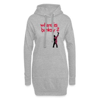 where is banksy - Hoodie-Kleid - Grau meliert - Vorne