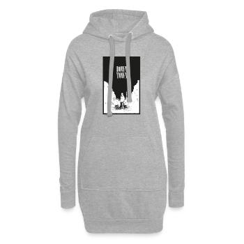 Downtown-tshirt - Hoodie Dress - heather grey - Front