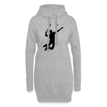 badminton - Hoodie-Kleid - Grau meliert - Vorne