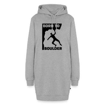 Born to boulder - Sweat-shirt à capuche long Femme - gris chiné - Devant