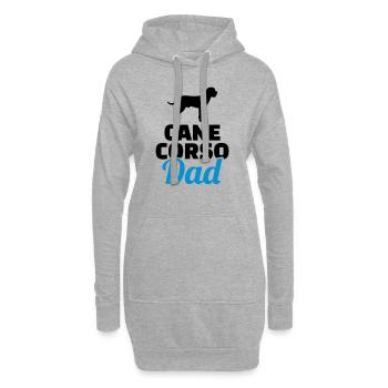 Cane Corso - Hoodie-Kleid - Grau meliert - Vorne