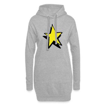 Stern - Hoodie-Kleid - Grau meliert - Vorne