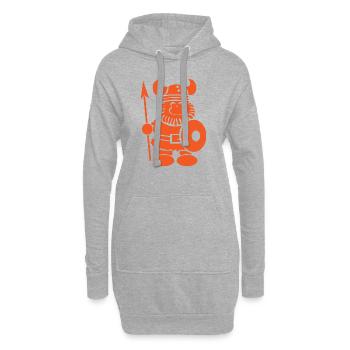 Wikinger Geschenk Spruch Dänemark Nord - Hoodie-Kleid - Grau meliert - Vorne
