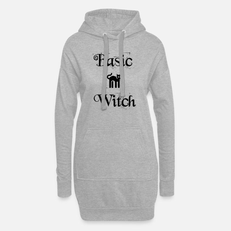 Basic Witch - Hoodie-Kleid - Grau meliert