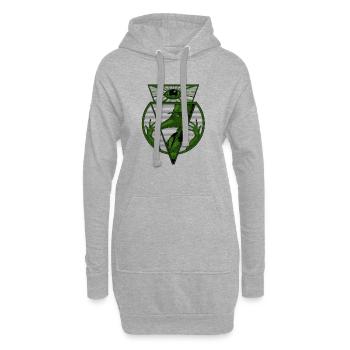 Das Pestgrün - Hoodie-Kleid - Grau meliert - Vorne