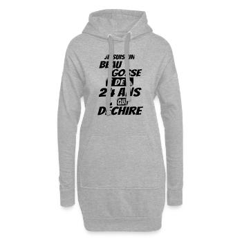 beau gosse de 24 ans qui déchire / anniversaire 24 - Sweat-shirt à capuche long Femme - gris chiné - Devant