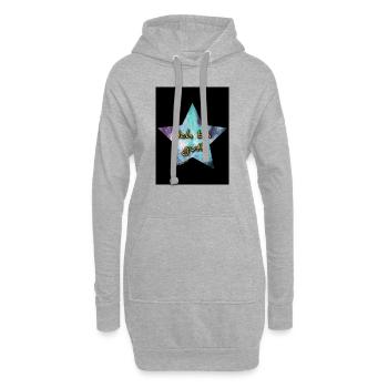 Ich bin gut! - Stern - Hoodie-Kleid - Grau meliert - Vorne