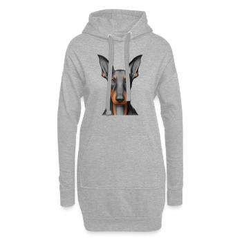 Doberman Dresseur Doberman Chien Doberman Chiot - Sweat-shirt à capuche long Femme - gris chiné - Devant