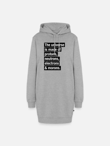 Das Universum - Hoodie-Kleid - Grau meliert
