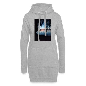 Sonnenuntergang - Hoodie-Kleid - Grau meliert - Vorne