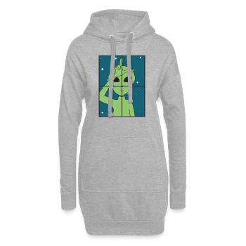 Alien - Hoodie-Kleid - Grau meliert - Vorne