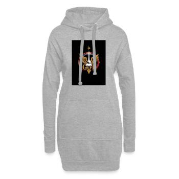 Emblème chrétien - Sweat-shirt à capuche long Femme - gris chiné - Devant