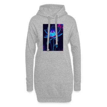 S’épanouir dans le vide - Sweat-shirt à capuche long Femme - gris chiné - Devant