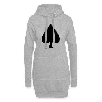 Pik Poker - Hoodie-Kleid - Grau meliert - Vorne