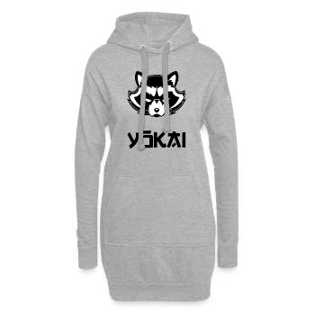 Yokai Blak - Hoodie-Kleid - Grau meliert - Vorne