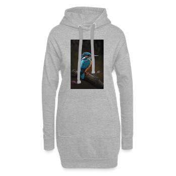 Eisvogel Kingfisher Vogel Lover - Hoodie-Kleid - Grau meliert - Vorne