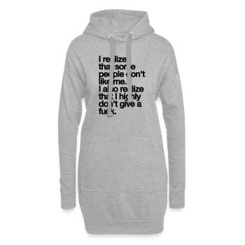 MANCHE MENSCHEN MÖGEN MICH NICHT. SCHEISS DRAUF. - Hoodie-Kleid - Grau meliert - Vorne
