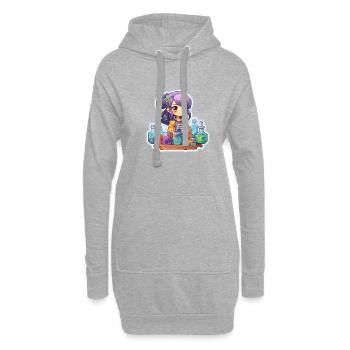 Alchemy Delight - Hoodie-Kleid - Grau meliert - Vorne