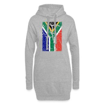 Afrique du Sud - Sweat-shirt à capuche long Femme - gris chiné - Devant
