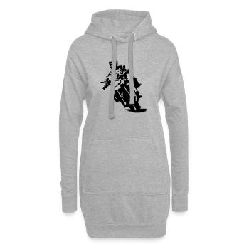ReiseEnduroGS einfarbig - Hoodie-Kleid - Grau meliert - Vorne