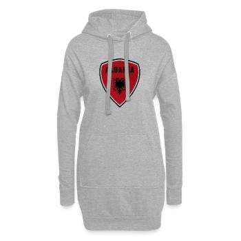 Albanie Armoiries Vintage / Cadeau Albania Kosovo - Sweat-shirt à capuche long Femme - gris chiné - Devant