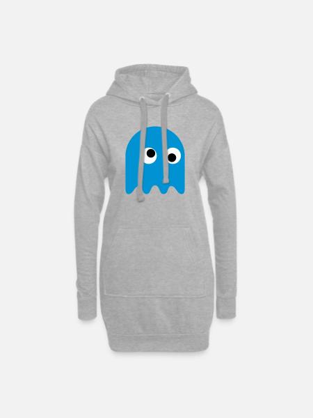 Game Classics Ghost - Hoodie Dress - heather grey