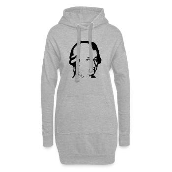 Wolfgang Amadeus Mozart - Hoodie-Kleid - Grau meliert - Vorne