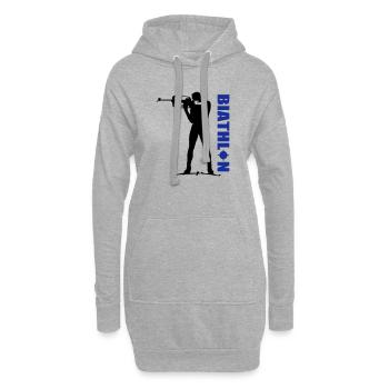 Biathlon - Hoodie-Kleid - Grau meliert - Vorne