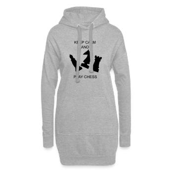 pièces d’échecs de sport d’échecs - Sweat-shirt à capuche long Femme - gris chiné - Devant