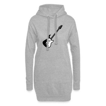 e-Gitarre Symbol Musik Gitarren Musiker Band icon - Hoodie-Kleid - Grau meliert - Vorne