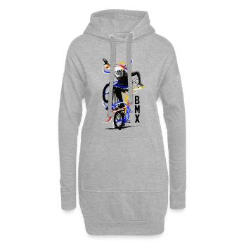 Vélo BMX | Roue BMX | Idée cadeau BMX - Sweat-shirt à capuche long Femme - gris chiné - Devant